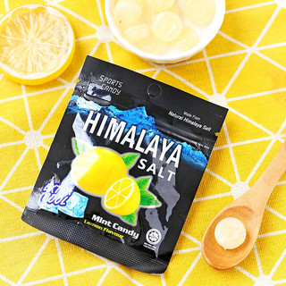 Himalaya 马来西亚进口大马碧富咸柠檬薄荷糖 海盐润喉硬糖himalaya salt水果盐味糖果 薄荷柠檬味6袋（黑袋）