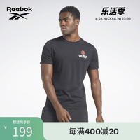 Reebok 锐步 官方2022春季新款男子LM莱美HD4143健身运动短袖T恤