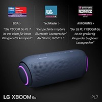 LG 乐金 PL7 XBOOM Go 黑色款 防水无线蓝牙音响 24小时播放时长 LED照明 深低音 派对