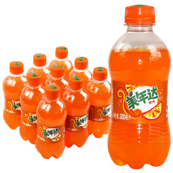 pepsi百事mirinara美年达汽水橙味300ml12瓶