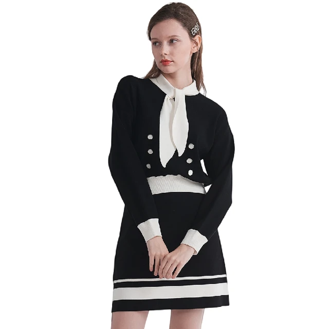 AIVEI 欣贺艾薇 女士针织半身裙套装 M0160134