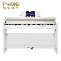 The ONE 壹枱 智能教学电钢琴 仿象牙88键重锤逐级配重电子钢琴 家用成人儿童自学 TOP2纯爱白套机