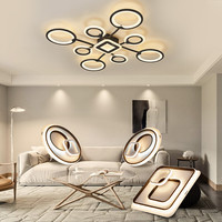  Lighting 雷士 NVC  明墨系列 客厅吊灯+方卧灯+圆卧灯*2