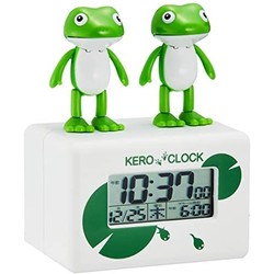 RHYTHM 丽声 日本丽声-RHYTHM Kero Clock青蛙LCD显示闹钟