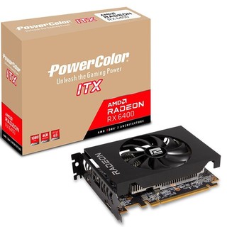 POWERCOLOR 撼讯 AMD Radeon RX 6400 ITX 显卡 4GB 黑色