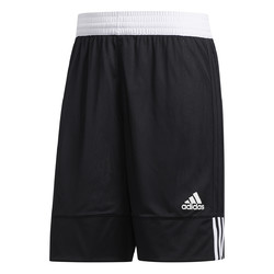 adidas 阿迪达斯 运动裤男裤 时尚新款双面穿五分裤 舒适篮球短裤 L 黑色