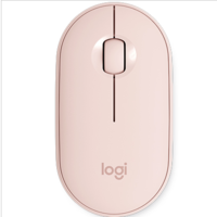 logitech 罗技 Pebble 鹅卵石 蓝牙/优联双模 无线鼠标 玫瑰粉