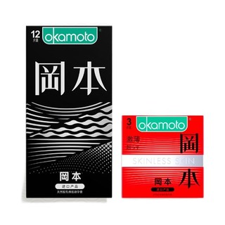 okamoto 冈本 安全套组合 22只（skin三合一12只+激薄10只）