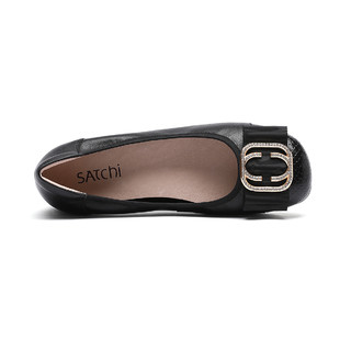 SATCHI 沙驰 女士单鞋 12A16010 黑色 40