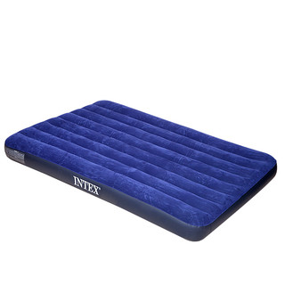 INTEX充气床垫家用双人单人户外便携午休床简易折叠冲气床气垫床（无气泵、137x191x25cm）