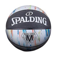 SPALDING 斯伯丁 大理石印花系列 橡胶篮球 84-404Y 黑白 7号/标准