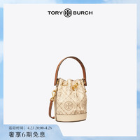 TORY BURCH汤丽柏琦 T MONOGRAM迷你压花水桶包88178