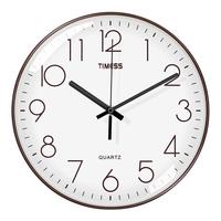 TIMESS P30-02 轻奢创意挂钟 咖边白 12英寸