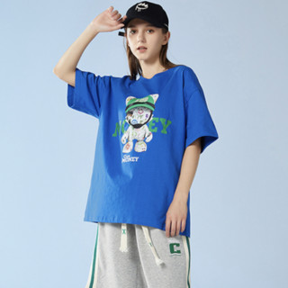 CLAW MONEY 男女款圆领短袖T恤 CS01479 蓝色 XL