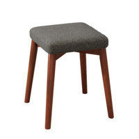 M.S.Feel 蔓斯菲尔 N19 现代实木餐椅 深灰色+棕色 榉木圆腿款