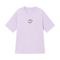 Semir 森马 10-4421100471-7020 儿童印花T恤 粉紫 140cm