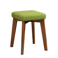 M.S.Feel 蔓斯菲尔 N19 现代实木餐椅 草绿色 胡桃木方腿款