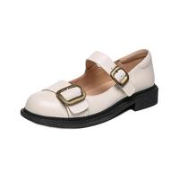 RED DRAGONFLY 红蜻蜓 女士中跟玛丽珍鞋 WFB110192 米白色 37