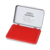 deli 得力 9891 金属外盒印台 红色