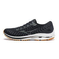 Mizuno 美津浓 Wave Rider 24 Waveknit 男子跑鞋 J1GC207551 黑色/灰色 41