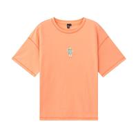 HSTYLE 韩都衣舍 女士圆领短袖T恤 HEH0145 蜜橙色 L
