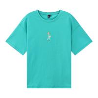 HSTYLE 韩都衣舍 女士圆领短袖T恤 HEH0145 精灵绿 S