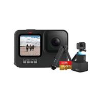 GoPro HERO9 Black 运动相机 防抖+三向自拍杆+双充+64G卡
