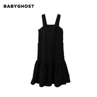 BABYGHOST 纯黑提花连衣裙 20SSFD1709