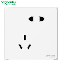Schneider Electric 施耐德电气 [官方旗舰店]施耐德电气开关插座皓呈奶油白色大面板86型家用墙壁开关一开五孔双控10A空调插座带USB