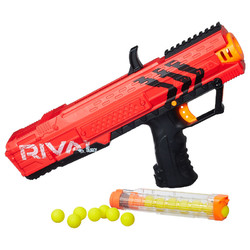 Hasbro 孩之宝 NERF热火 儿童可发射户外玩具枪软弹枪吃鸡生日六一节礼物 竞争者系列 门徒发射器(红黑)B9779