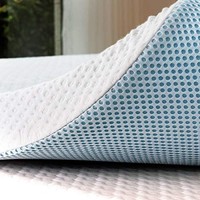 subrtex 3 英寸床垫罩凝胶*泡沫冷却垫可拆卸,带竹罩,7.5 厘米,白色,90 x 190 厘米