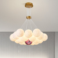 Qinwui 勤辉 北欧星球月球吊灯设计师创意餐厅卧室灯具泡泡球网红ins客厅吊灯