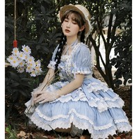 with puji 噗叽 Lolita洛丽塔 海盐少女 OP连衣裙 蓝色
