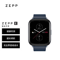 ZEPP E 时尚智能手表 NFC 50米防水 方屏版 深海蓝 皮质表带
