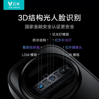 VIOMI 云米 AI智能门锁eyeLink 2Fpro 3D结构光人脸识别指纹锁电子锁密码锁C级锁芯 eyeLink 2F Pro（不带天地钩）