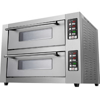 Lecon 乐创 烤箱商用双层烘焙蛋糕面包大烘炉披萨微电脑二层二盘电热烤炉