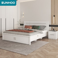 SUNHOO 双虎-全屋家具 双虎家私床 主卧双人床 高箱储物 经济型板式床16H1 1.5m高箱床