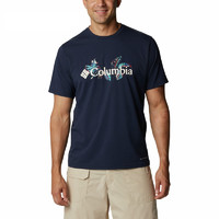 Columbia哥伦比亚户外22春夏男子吸湿防紫外线圆领短袖T恤AE0806