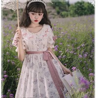 YINGLUOFU 樱洛芙 Lolita洛丽塔 情意绵绵op 优雅轻lo连衣裙 夏季