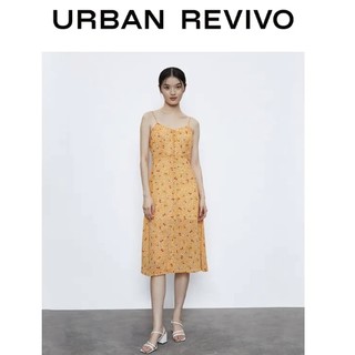 URBAN REVIVO YU32R7BN2003 女款V领碎花无袖连衣裙