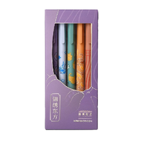 KACO 文采 PURE书源系列 K1015 按动中性笔 国博衍艺联名款 锦绣东方 0.5mm 5支装