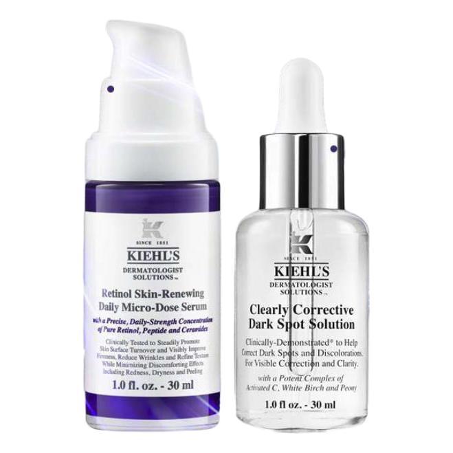 Kiehl's 科颜氏 早C晚A淡斑精华30ml+A醇30ml美白紧致护肤品 生日礼物