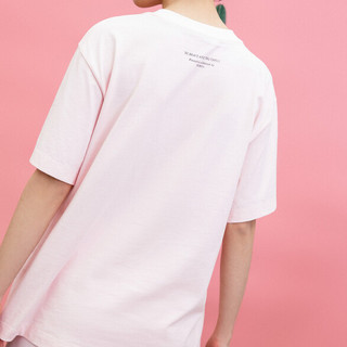 MO&Co. 摩安珂 X 迪士尼匹诺曹 女士圆领短袖T恤 MBB2TEE010 冰粉色 L