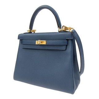 HERMÈS 爱马仕 KELLY 25女士手提包 KELLY25G-PRUSSE-GO