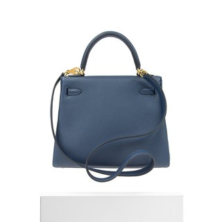 HERMÈS 爱马仕 KELLY 25女士手提包 KELLY25G-PRUSSE-GO