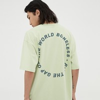 BONELESS K1167 环形字母印花短袖T恤