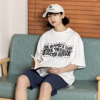PROS BY CH 男女款圆领短袖T恤 X21X380 白色 XL