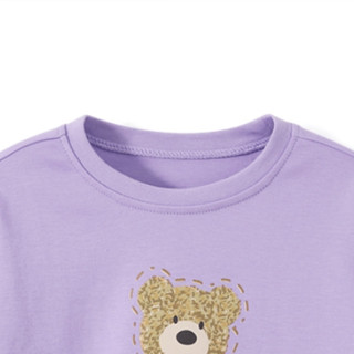 Yobeyi 优贝宜 Y28399810-04 女童T恤 紫色小熊 140cm