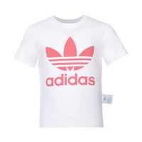 adidas ORIGINALS GN8175 女童圆领T恤 白色 92cm