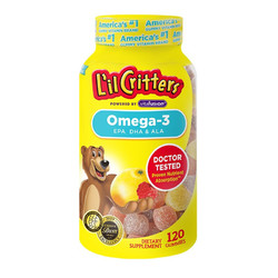 L'il Critters 丽贵 小熊糖lilcritters鱼肝油dha保护视力儿童营养软糖120粒